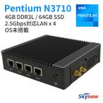 ファンレスミニpc ミニpc デスクトップパソコン 新品 ミニパソコン OSなし WatchDog Intel Pentium メモリ4GB SSD64GB 省スペース skynew IN-1