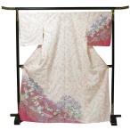 仕立上り袷付下げレトロ花涙模様薄ピ...