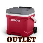 /アウトレット/上蓋へこみ/クーラーボックス 小型 イグルー ラティチュード ローラー クーラー /レッド/ 16QT 15L キャスター付き 保冷 ドリンクホルダー Igloo