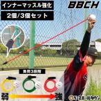 野球 ピッチトレーナーバンド 2個 / 3個セット トレーニングチューブ インナーマッスル 投球 ピッチング フォーム 肩 肘 筋トレ 筋力トレーニング ボール付き