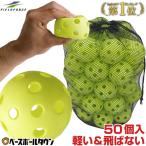 野球 バッティング練習ボール 穴あき 50個入り 収納バッグ付き 打撃 バッティング 練習用品 夜間 FBB-50 フィールドフォース