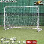1台売り ミニサッカーゴール スチール製 180cm×120cm 軽量 室内 屋外兼用 フィールドフォース ラッピング不可 クリスマスプレゼントに