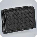 ボッテガ・ヴェネタ 三つ折り財布 メンズ ブランド BOTTEGA VENETA イントレチャート レザー 515385 VO0B2 8885 ブラック