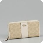 コーチ 長財布 レディース ブランド COACH CCQ07 IMXDM ライトベージュ/ホワイト