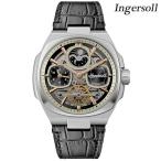 インガソール ザ スピリット 自動巻き 腕時計 ブランド メンズ ムーンフェイズ INGERSOLL I15801 ブラック スケルトン 黒