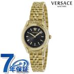 ヴェルサーチ グレカレディ クォーツ 電池式 腕時計 ブランド レディース VERSACE VE9CA0424 ブラック ゴールド 黒 スイス製