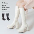 ショッピングロングブーツ ブーツ ロングブーツ スクエアトゥ チャンキーヒール 厚底ブーツ 5817