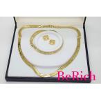 ジバンシィ GIVENCHY ロゴ モチーフ ネックレス ブレスレット スタッド ピアス セット ゴールド メッキ ペンダント バングル【中古】ba1885