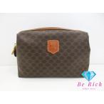  Celine CELINE мульти- сумка MC 99/1 Macadam Brown чай кожа Logo бардачок косметика cosme мода [ б/у ] bc2022