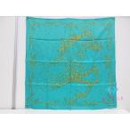 エルメス HERMES カレ 90 スカーフ Cheval de Legend 伝説の馬 緑 ブルー ロゴ シルク 絹  ストール 巻物 小物【中古】【送料無料】bc2206