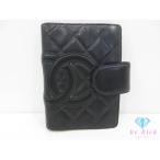  Chanel CHANEL can bon обложка для записной книжки овчина кожа чёрный черный здесь Mark CC Logo 6 дыра система ske Jules [ б/у ]bc2356