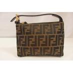 Yahoo! Yahoo!ショッピング(ヤフー ショッピング)フェンディ FENDI ズッカ ブラウン×ブラック キャンバス×レザー ハンドバッグ バッグ 化粧ポーチ ポーチ レディース【中古】bc703