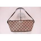 Yahoo! Yahoo!ショッピング(ヤフー ショッピング)グッチ GUCCI アクセサリーポーチ ショルダーバッグ 07198 GG ベージュ ブラウン 茶 キャンバス レザー ハンドバッグ ポーチ 小物 【中古】 bc847