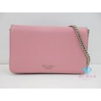 ケイト スペード kate spade チェーン ショルダーバッグ ウォレット ピンク レザー ロゴ 肩掛け ポシェット 鞄 【中古】 bk10000