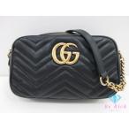  Gucci GUCCI GGma-monto маленький сумка на плечо 447632 чёрный чёрная кожа ro мусор ni цепь [ б/у ][ бесплатная доставка ]bk10264