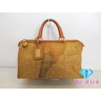 PRIMA CLASSE Prima Classe Mini сумка "Boston bag" geo Classic натуральный Camel Brown PVC кожа [ б/у ]bk6943