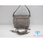 ケイトスペード kate spade 2way ハンドバッグ ショルダーバッグ RN0102760 グレージュ レザー ロゴ 鞄 【中古】bk9628