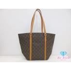 ルイ ヴィトン LOUIS VUITTON モノグラム サック ショッピング M51108 ブラウン 茶 PVC レザー LV ロゴ【中古】【送料無料】 bk9636