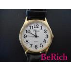 Yahoo! Yahoo!ショッピング(ヤフー ショッピング)polarit メンズ腕時計 黒×白×ゴールド クォーツ SS×レザー【中古】ht1181