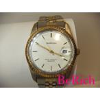 Yahoo! Yahoo!ショッピング(ヤフー ショッピング)モデルノ moderno メンズ 腕時計 白 ホワイト 文字盤 SS シルバー ゴールド デイト アナログ クォーツ QZ ウォッチ 【中古】ht2067