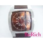 Yahoo! Yahoo!ショッピング(ヤフー ショッピング)ディーゼル DIESEL メンズ 腕時計 DZ-1090 茶 ブラウン 文字盤 SS レザー アナログ クォーツ QZ ウォッチ 【中古ht2215