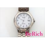 エルジン ELGIN ソーラー チタニウム メンズ 腕時計 デイト FK1149 白 ホワイト 文字盤 チタン SS ブレス アナログ クォーツ【中古】ht2609