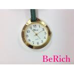 Yahoo! Yahoo!ショッピング(ヤフー ショッピング)Chere ポケットウォッチ キーホルダー 白 ホワイト 文字盤 SS ゴールド 緑 グリーン アナログ クォーツ QZ 時計 【中古】 ht2789