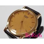 Yahoo! Yahoo!ショッピング(ヤフー ショッピング)シチズン CITIZEN メンズ 腕時計 4634-E68788 ゴールド 文字盤 SS レザー ブレス アナログ クォーツ QZ ウォッチ【中古】ht2884