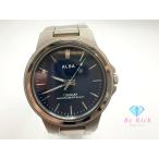  Seiko SEIKO Alba унисекс boys наручные часы V501-0DN0 темно-синий темно-синий серебряный titanium QZ часы [ б/у ] ht6055