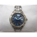 ゲス メンズ 腕時計 ウォータープロ SS クォーツ デイト ウォッチ シルバー×ブルー 50m防水 GUESS 【中古】 ht682