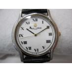 Yahoo! Yahoo!ショッピング(ヤフー ショッピング)AQUASCUTUM アクアスキュータム メンズ腕時計 5Y31-7030 クォーツ ブラック×ホワイト SS×レザー 【中古】ht998
