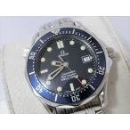 オメガ シーマスター 2561.80 300ｍ防水 クォーツ SS デイト メンズ 腕時計 ネイビー ...