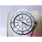 美品 シャネル J12 H0970 38ｍｍ セラミック ホワイト デイト 自動巻き メンズ 腕時計 ...