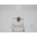 Pt850 プラチナ ルビー 0.76ct ダイヤモンド 0.34ct 付 デザイン リング 指輪 17号 ジュエリー アクセサリー 【中古】【送料無料】th12851
