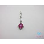 K18 WG スター ルビー 1.04ct ダイヤモンド 0.09ct 付 デザイン ネックレス ペンダント トップ ヘッド 18金 750 宝石【中古】 th13326