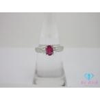Pt900 プラチナ ルビー 0.55ct ダイヤモンド 0.10ct 付 デザイン リング 指輪 12号 メレ 宝石 ジュエリー 【中古】【送料無料】 th13517