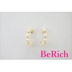 Yahoo! Yahoo!ショッピング(ヤフー ショッピング)K18 YG パール 真珠 3mm 珠 付 デザイン フープ ピアス スナップ タイプ 18金 750 ゴールド ジュエリー アクセサリー 【中古】th1731