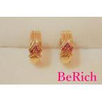 Yahoo! Yahoo!ショッピング(ヤフー ショッピング)K18 ルビー 0.04ct デザイン フープ ピアス センター スナップ タイプ 18金 750 YG イエロー ゴールド ジュエリー アクセサリー【中古】th320