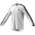 adidas アディダス M D2M 3ストライプス ロングTシャツ 42181 WHT