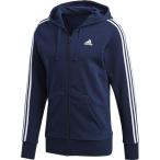 adidas アディダス M ESSENTIALS 3ストライプス スウェットフルジップパーカー （裏毛） BVC47 COLNVY/WHT