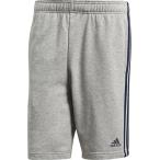 adidas アディダス M ESSENTIALS 3ストライプス スウェットショーツ （裏毛） BWC86 Mグレイヘザー/CO