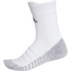 adidas アディダス ALPHASKIN グリップハーフクッション クルーソックス ECF88 WHT/BLK