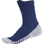 adidas アディダス ALPHASKIN グリップハーフクッション クルーソックス ECF88 DBLU/WHT