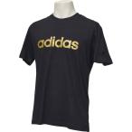 adidas アディダス M ESSENTIALS ビッグリニアロゴ 半袖Tシャツ メンズ ETZ64 BLK/GLDメット