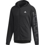 adidas アディダス M SPORTS ID ビッグリニアロゴ フルジップパーカー （裏起毛） FAT26 ブラック