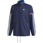 adidas アディダス M ESSENTIALS レトロスポーツ ウインドブレーカージャケット （裏起毛） FKJ76 カレッジネイビー