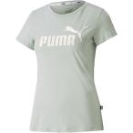 PUMA プーマ ESS＋ METALLIC Tシャツ 582898 AQUA GRAY