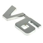 V6 металл 3D цельный metal серебряный металлизированный эмблема стикер наклейка 