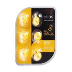 【新品】ellips エリップス ヘアビタミン カプセル型ヘアトリートメント 6粒 1シート スムース＆シルキー 【プロイエロー】