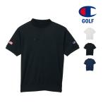送料無料 メンズ 半袖 モックネックシャツ Champion GOLF チャンピオン ゴルフ ゴルフウェア 速乾 UVカット 遮熱 通気性 ハイネック スポーツ C3-BG301 メール便